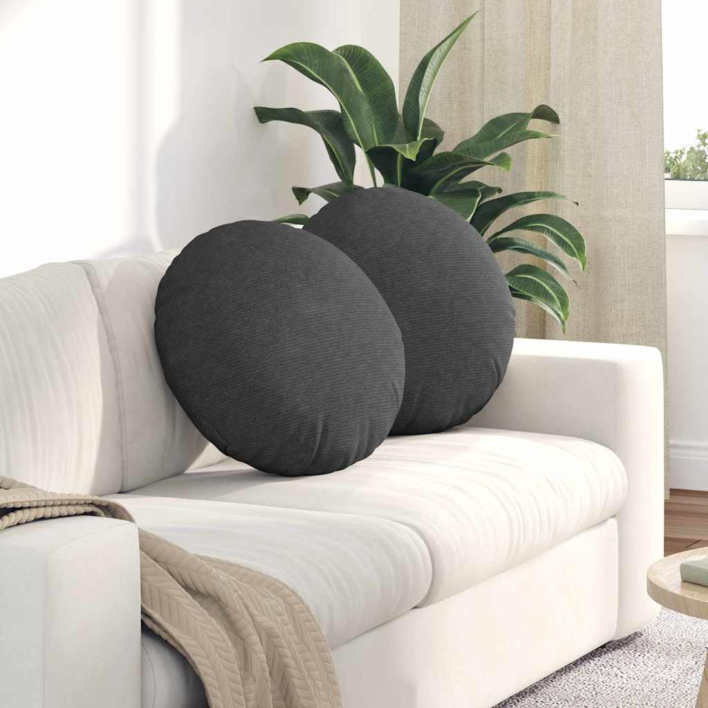 Vidaxx cojines de asiento 2 piezas gris oscuro ø 50 cm tela de algodón