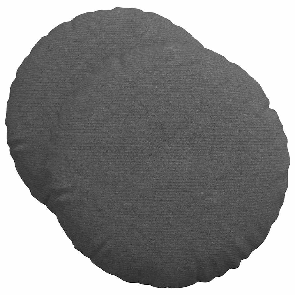 Vidaxx cojines de asiento 2 piezas gris oscuro ø 50 cm tela de algodón