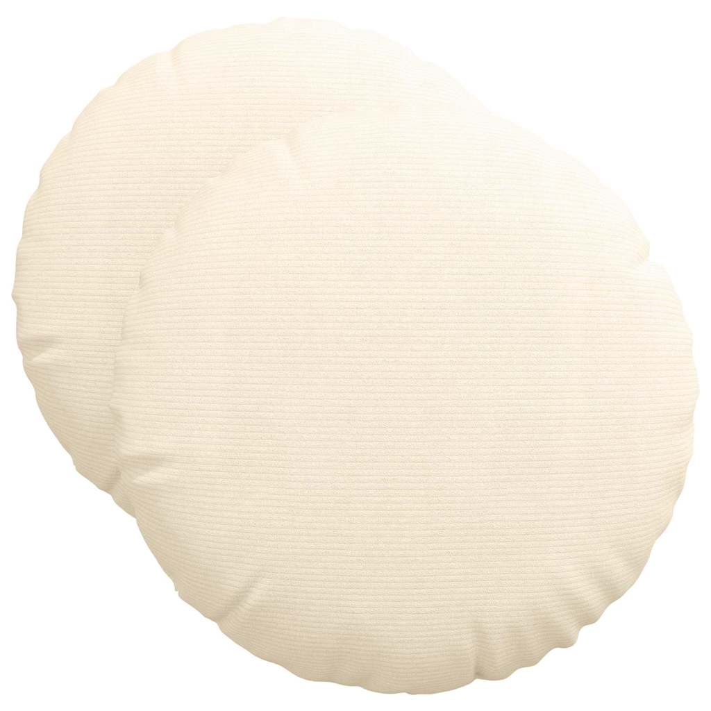 Vidaxl zitkussens 2 pcs crème ø 50 cm katoen stof
