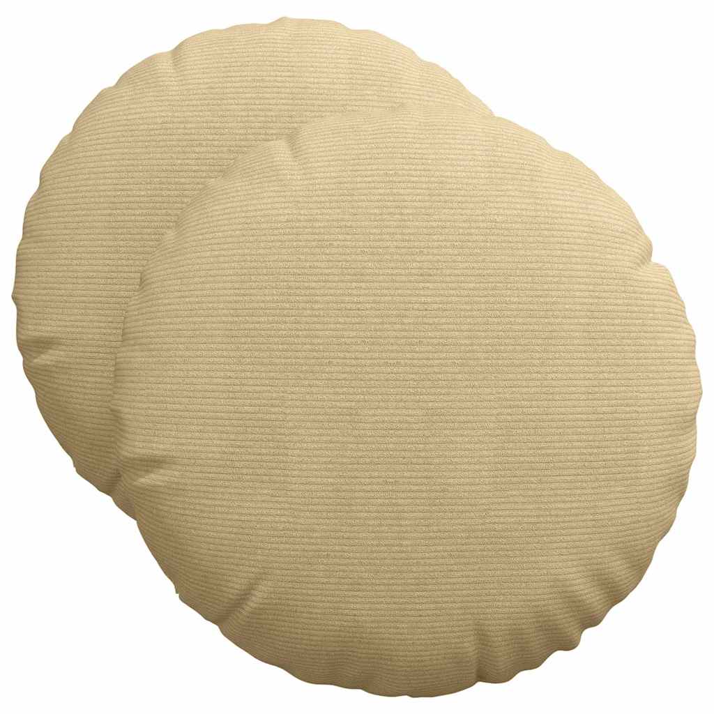 Cuscini seduta Vidaxx 2 pz grigio verde ø 50 cm tessuto di cotone