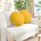 Cuscini seduta Vidaxl 2 pz giallo chiaro ø 50 cm tessuto cotone