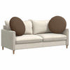 Cuscini sedile Vidaxx 2 pezzi tessuto marrone ø60 x 21 cm