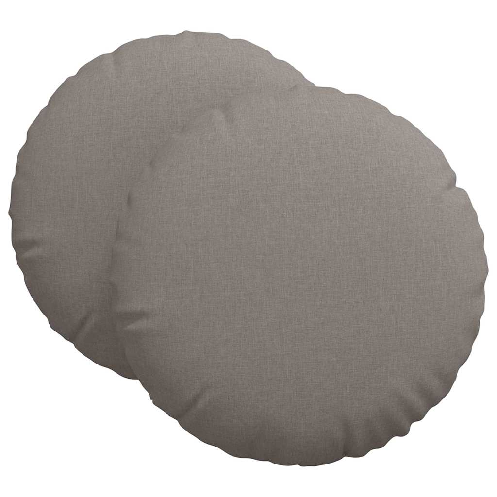 Cuscini seduta Vidaxx 2 pezzi tessuto tortora ø60 x 21 cm