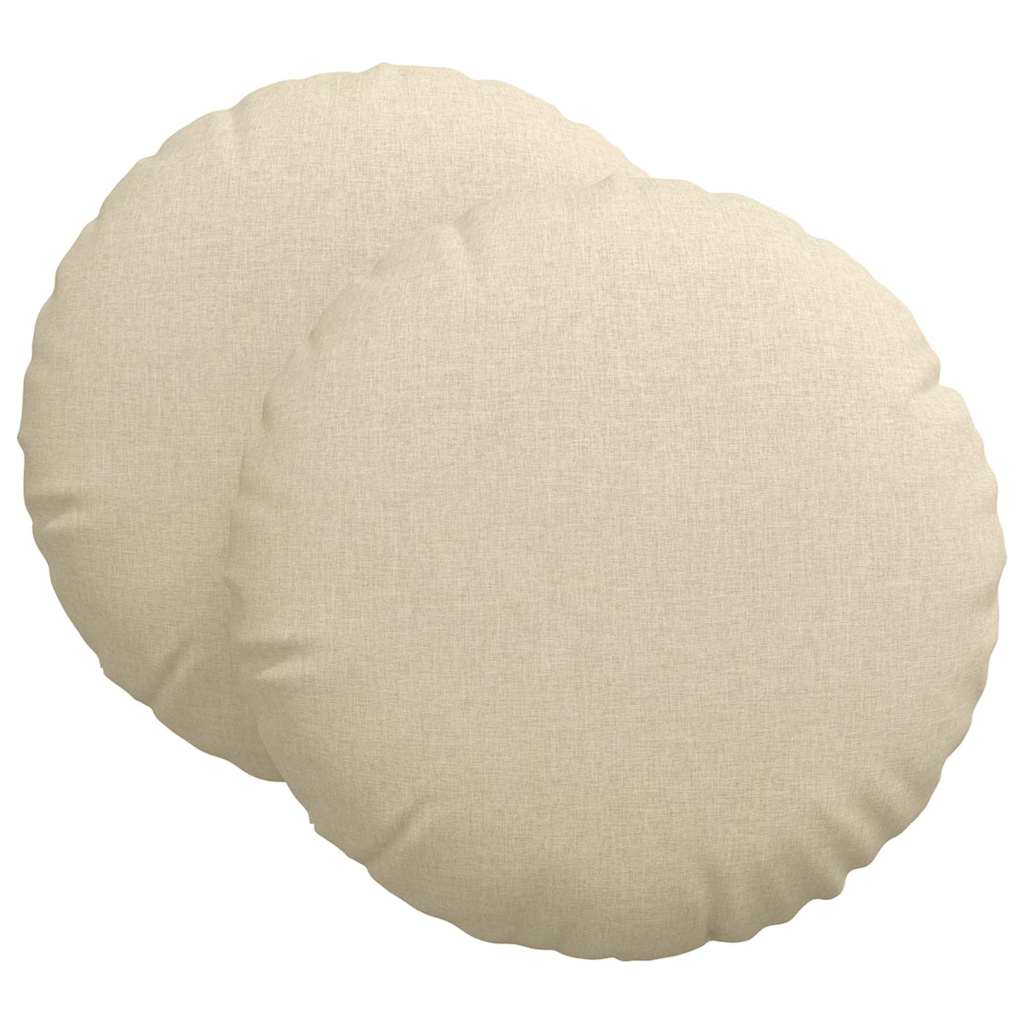 Vidaxl zitkussens 2 pcs crème ø60 x 21 cm stof
