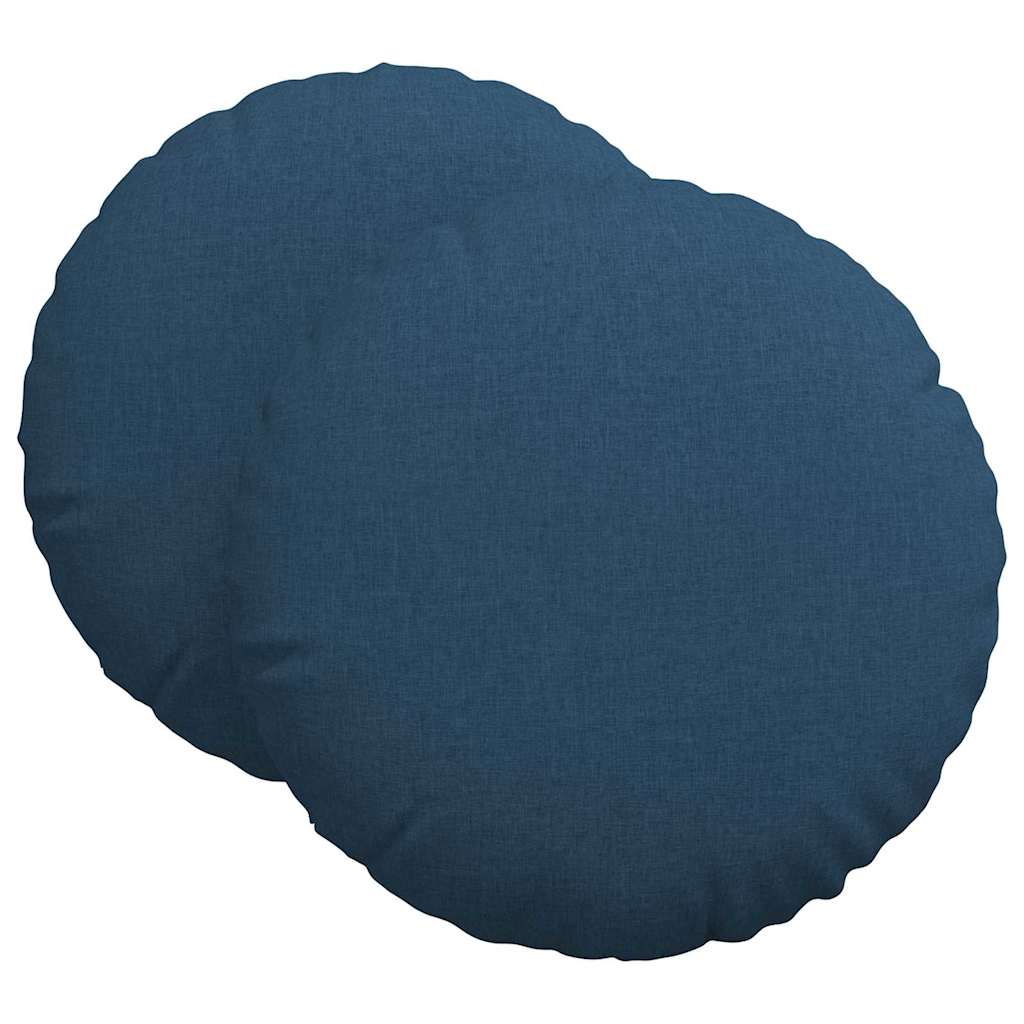 Cuscini seduta Vidaxx 2 pezzi tessuto blu ø60 x 21 cm