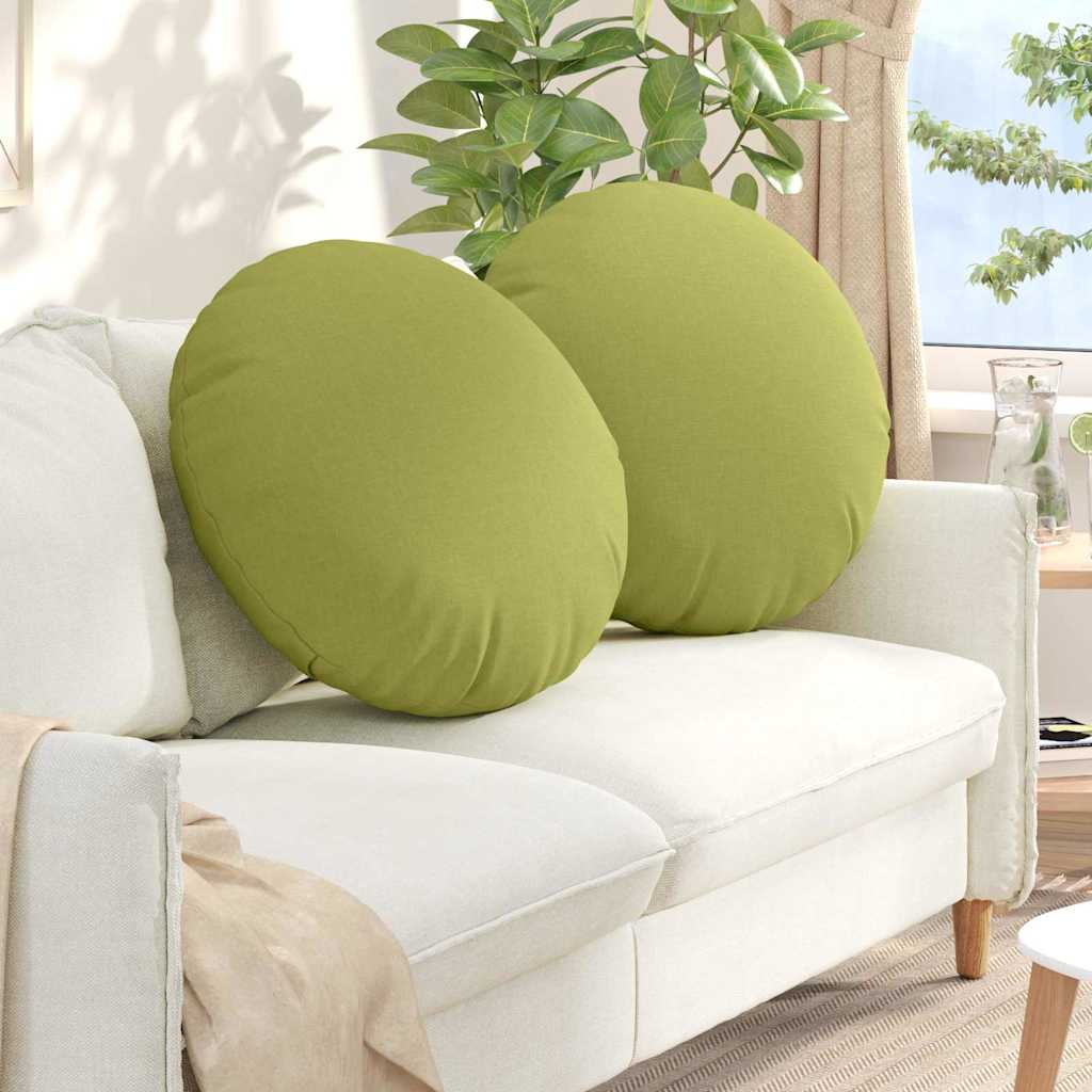 Cuscini seduta Vidaxx 2 pz tessuto verde chiaro ø60 x 21 cm