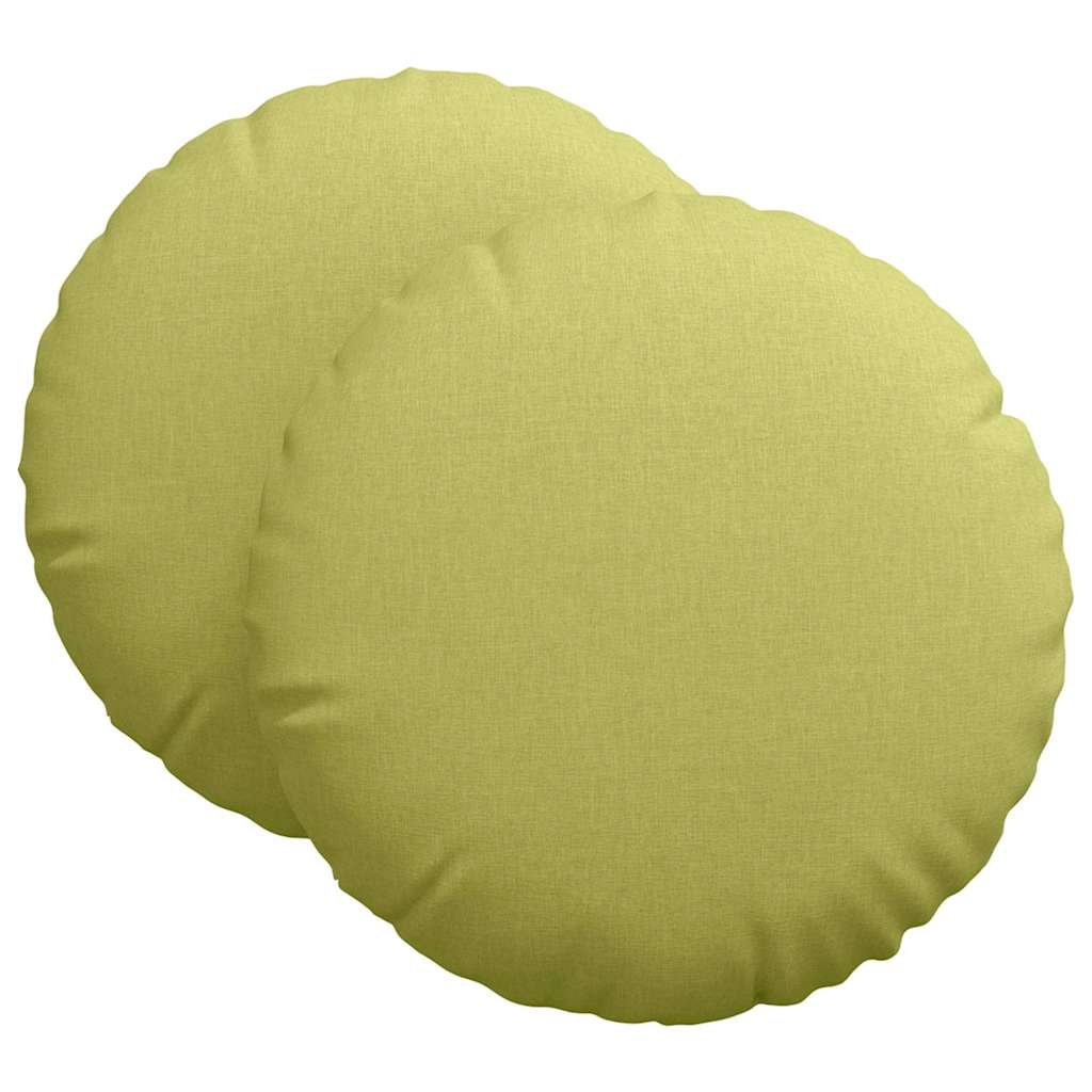 Vidaxl zitkussens 2 pcs lichtgroen ø60 x 21 cm stof