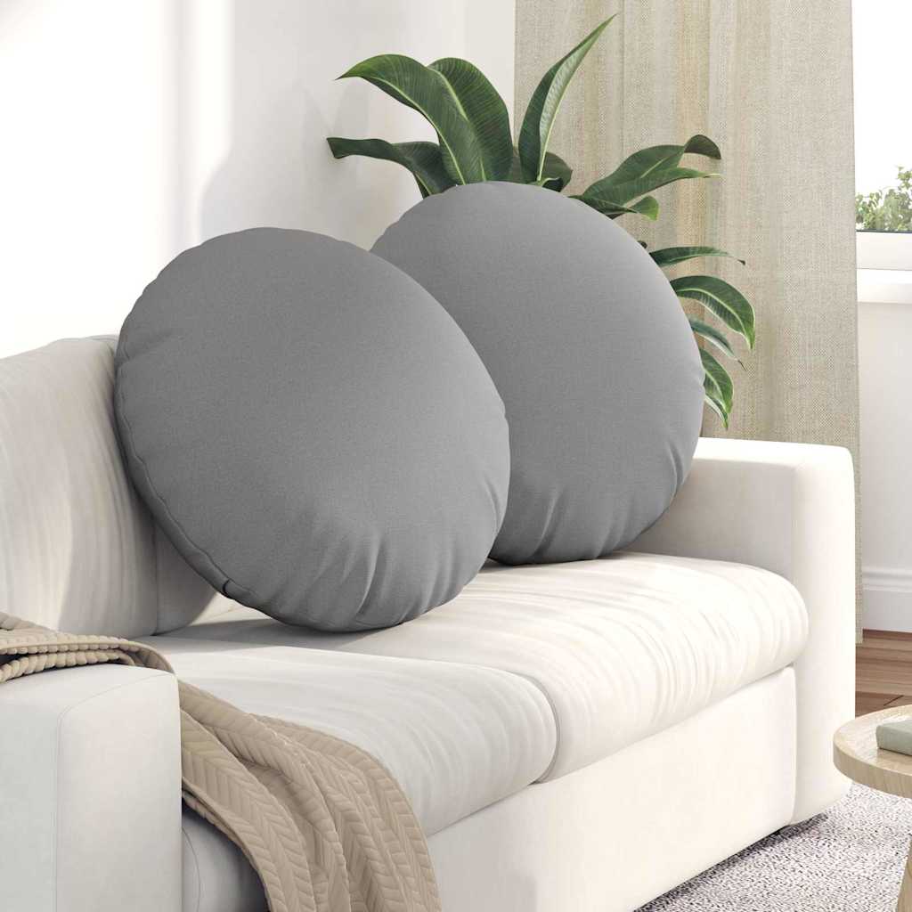 Vidaxl zitkussens 2 pcs wolkengrijs ø60 x 21 cm stof