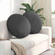 Cojines de asiento VidaXL 2 piezas tejido de algodón gris oscuro ø 60 cm