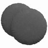 Cojines de asiento VidaXL 2 piezas tejido de algodón gris oscuro ø 60 cm