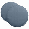 Vidaxl zitkussens 2 pcs blauw ø 60 cm katoen stof