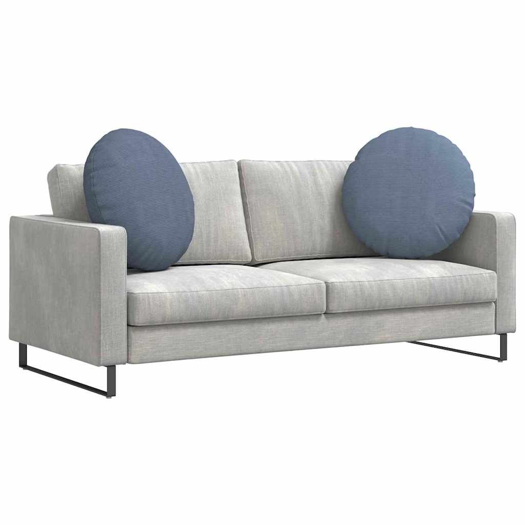 Cuscini seduta VidaXL 2 pz blu ø 60 cm tessuto di cotone