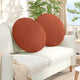 Cuscini seduta VidaXL 2 pz rosso-arancio ø 60 cm tessuto di cotone