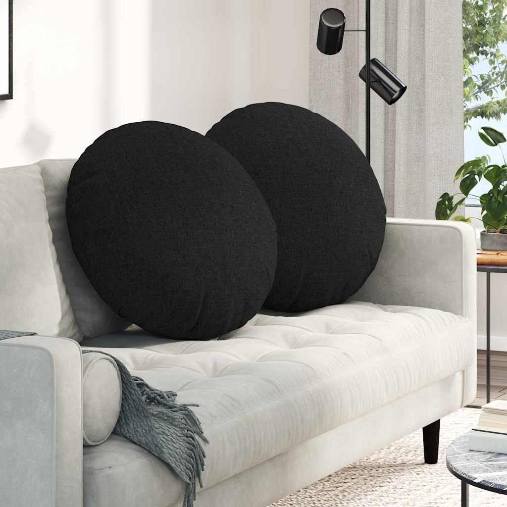 Cuscini seduta Vidaxx 2 pezzi tessuto nero ø80 x 29 cm