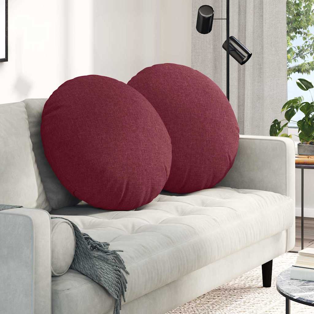 Cuscini seduta Vidaxx 2 pezzi tessuto rosso vino ø80 x 29 cm