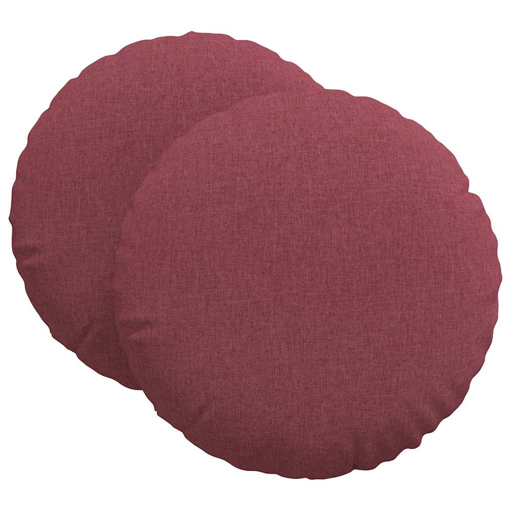Cuscini seduta Vidaxx 2 pezzi tessuto rosso vino ø80 x 29 cm