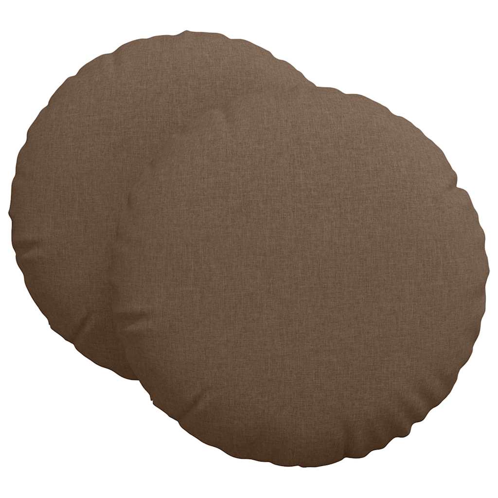 Cuscini sedile Vidaxx 2 pezzi tessuto marrone ø80 x 29 cm
