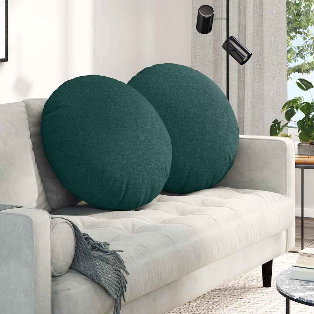 Cuscini sedile Vidaxx 2 pezzi tessuto verde scuro ø80 x 29 cm