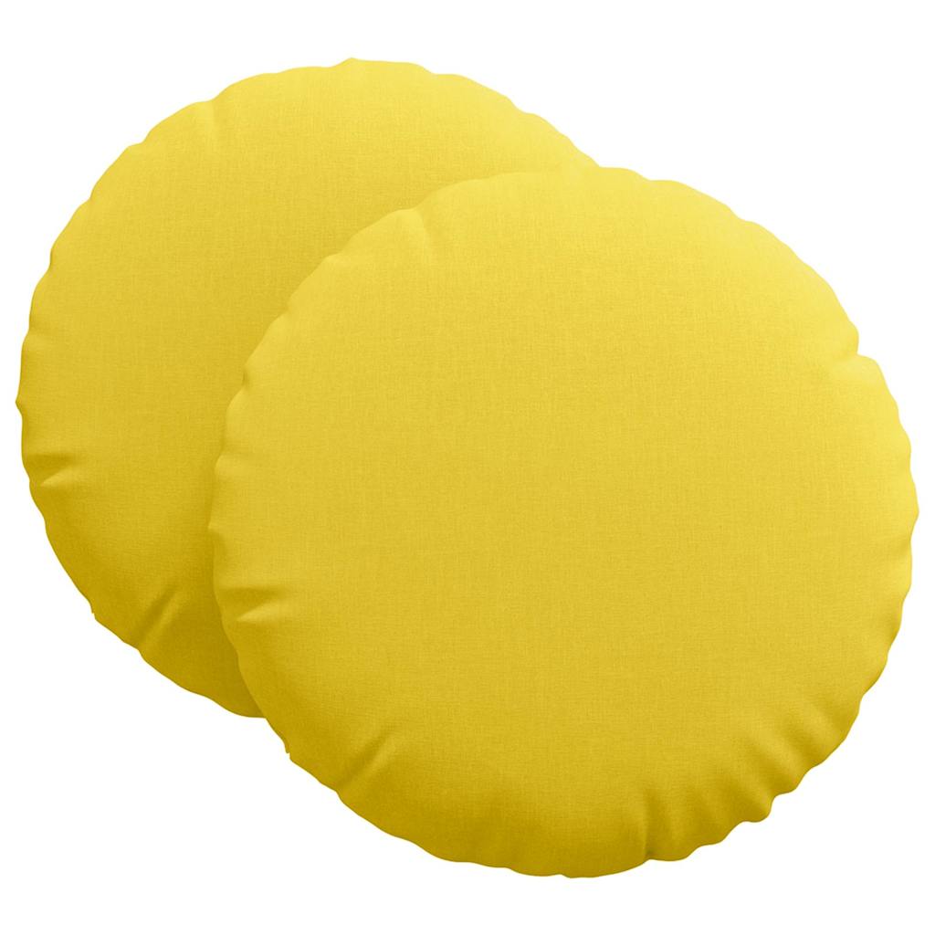 Cuscini seduta Vidaxx 2 pezzi tessuto giallo chiaro ø80 x 29 cm