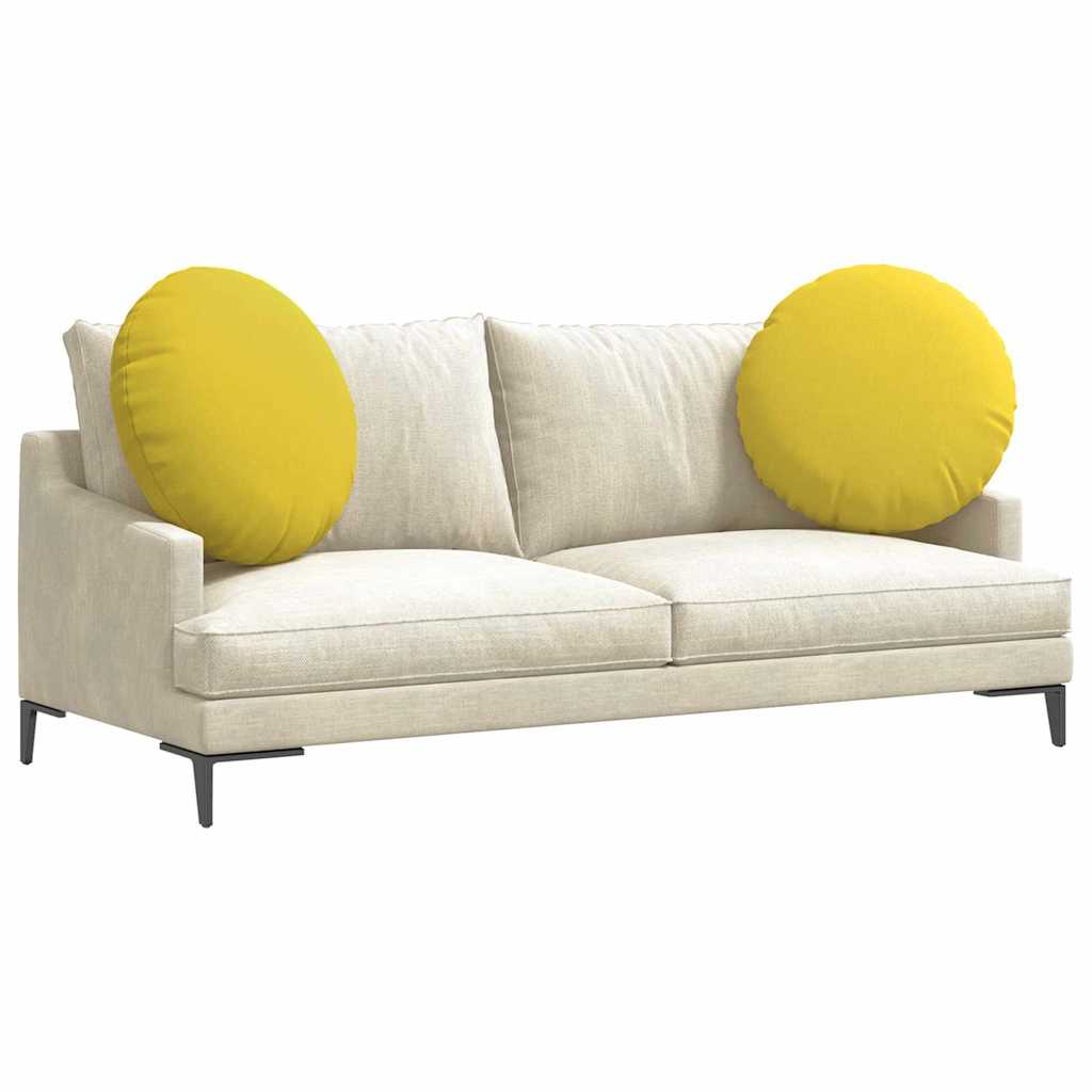 Cuscini seduta Vidaxx 2 pezzi tessuto giallo chiaro ø80 x 29 cm