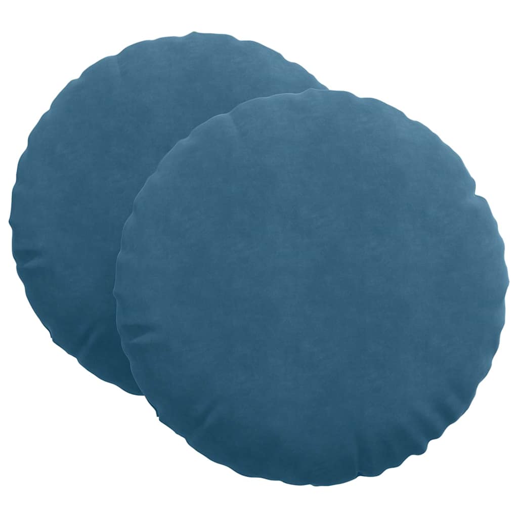 Cuscini seduta Vidaxx 2 pz blu ø 80 x 29 cm velluto