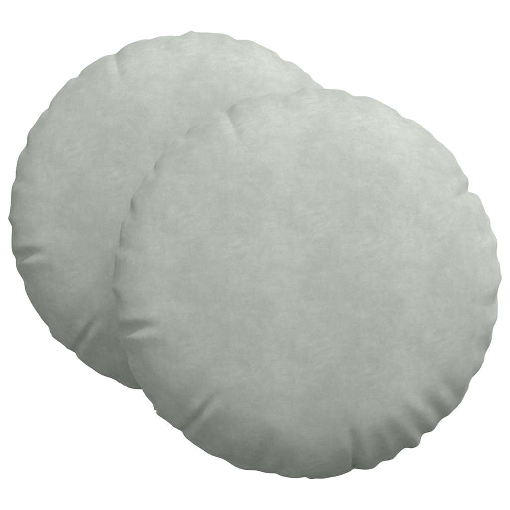 Cuscini seduta Vidaxx 2 pezzi grigio chiaro ø 40 x 13 cm velluto