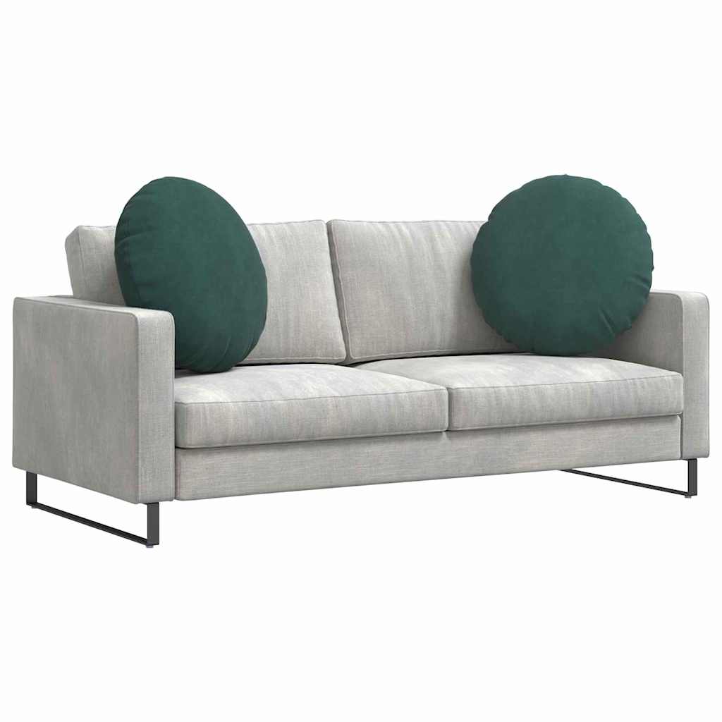 Cuscini da seduta Vidaxx 2 pezzi verde scuro ø 80 x 29 cm in velluto