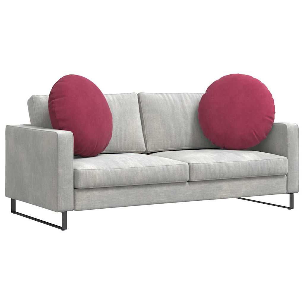 Cuscini da seduta Vidaxx 2 pezzi rosso vino ø 80 x 29 cm velluto