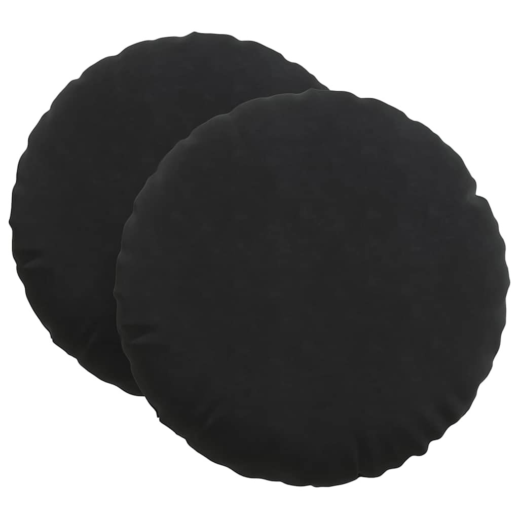 Cuscini seduta Vidaxx 2 pezzi nero ø 80 x 29 cm velluto