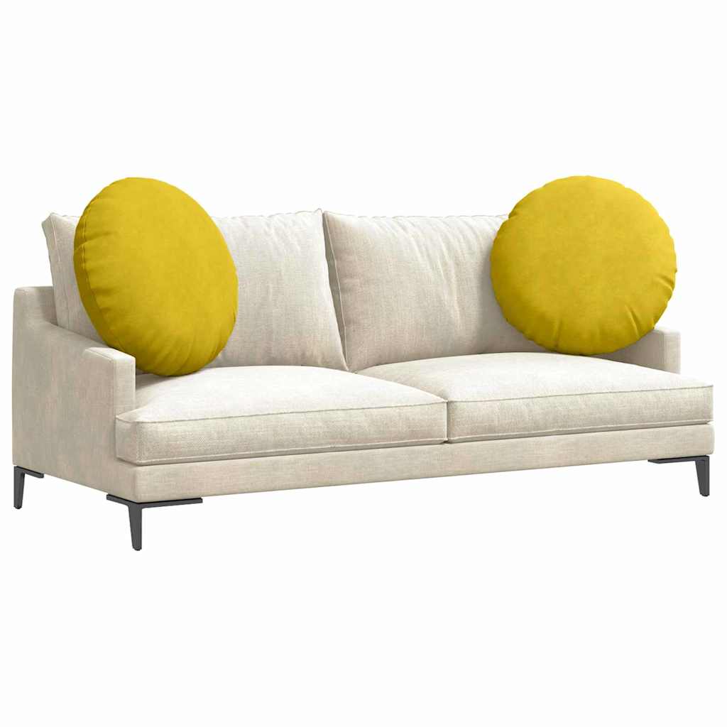 Vidaxl zitkussens 2 pcs geel ø 80 x 29 cm fluweel