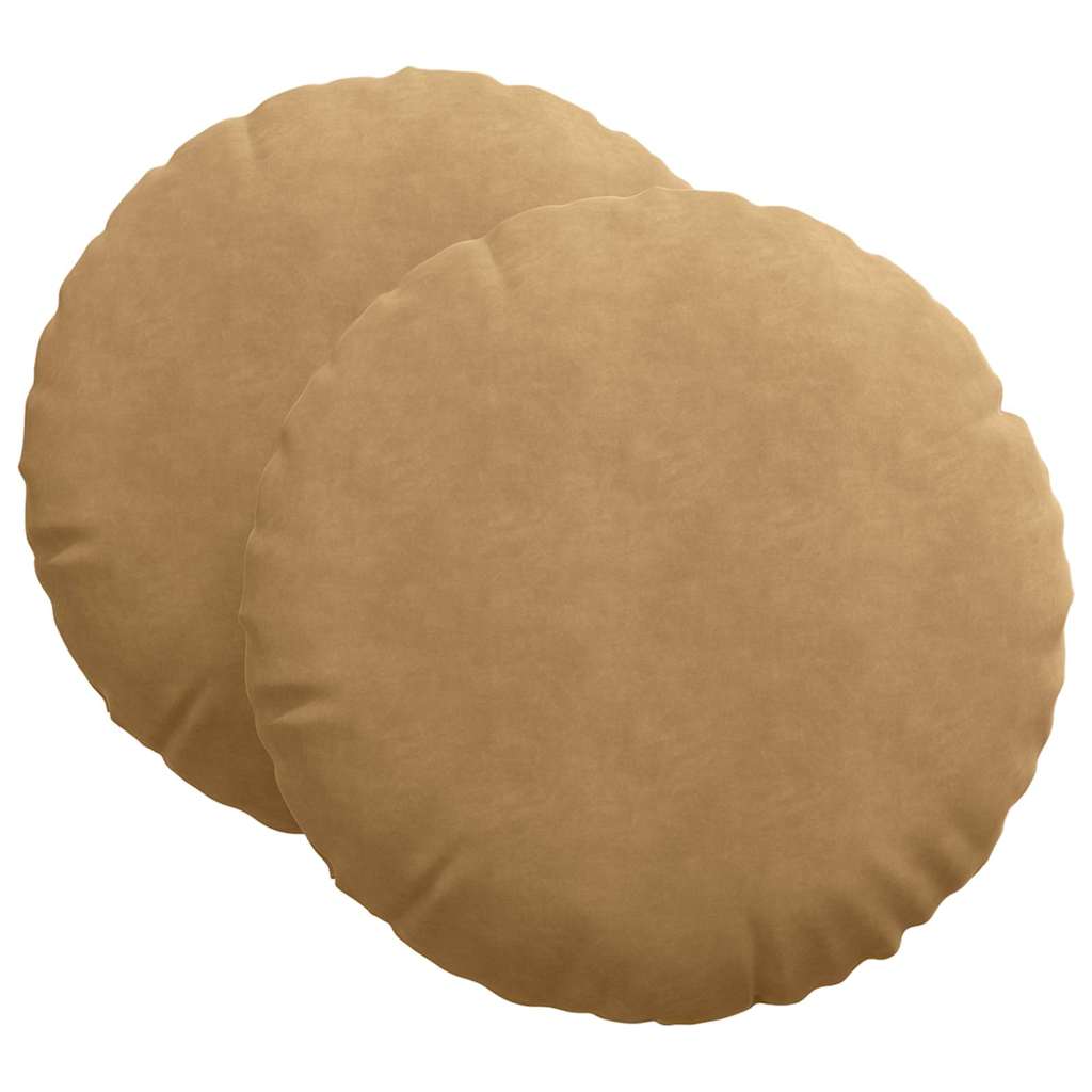 Cuscini per sedili Vidaxx 2 pezzi marrone ø 80 x 29 cm in velluto