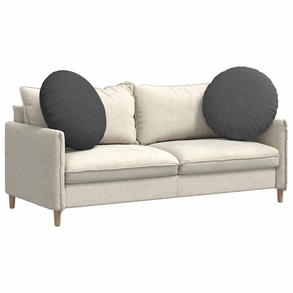 Cojines de asiento VidaXL 2 piezas tejido de algodón gris oscuro ø 80 cm