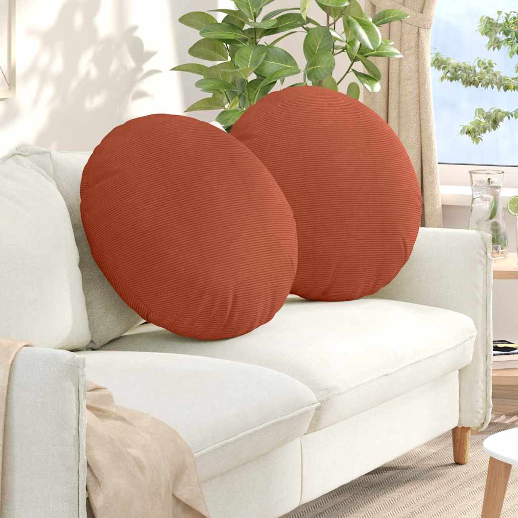 Cuscini seduta Vidaxx 2 pz rosso-arancio ø 80 cm tessuto di cotone