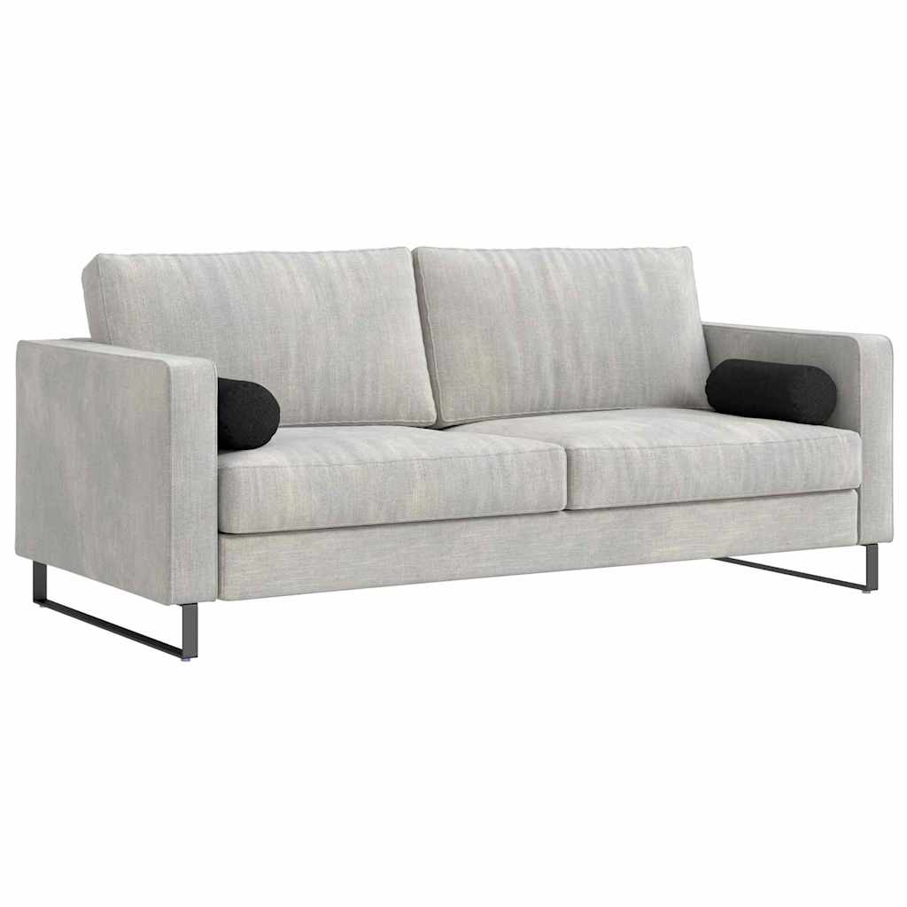 Cuscini a rullo VidaXL 2 pezzi in tessuto nero ø 15 x 40 cm