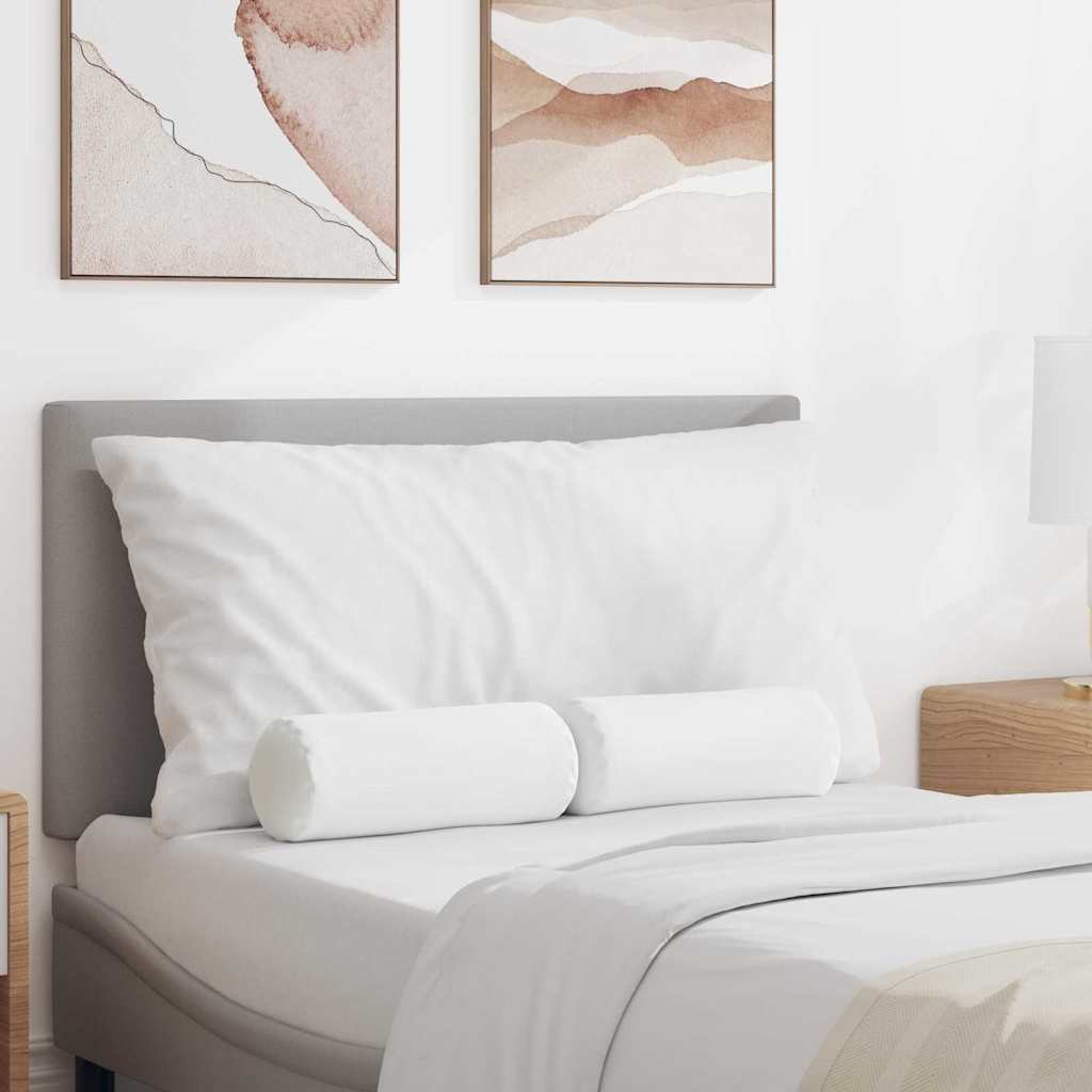 Cuscini a rullo VidaXL 2 pezzi in tessuto bianco ø 15 x 40 cm