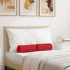 Vidaxl bolster kussens 2 stuks rood ø 15 x 40 cm stof