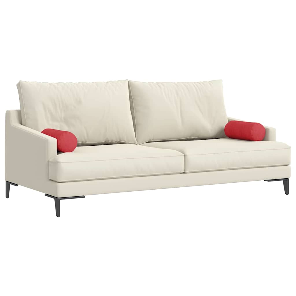 Cuscini a rullo VidaXL 2 pezzi in tessuto rosso ø 15 x 40 cm