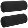 Cuscini a rullo VidaXL 2 pezzi in tessuto di corda nero ø 15 x 40 cm