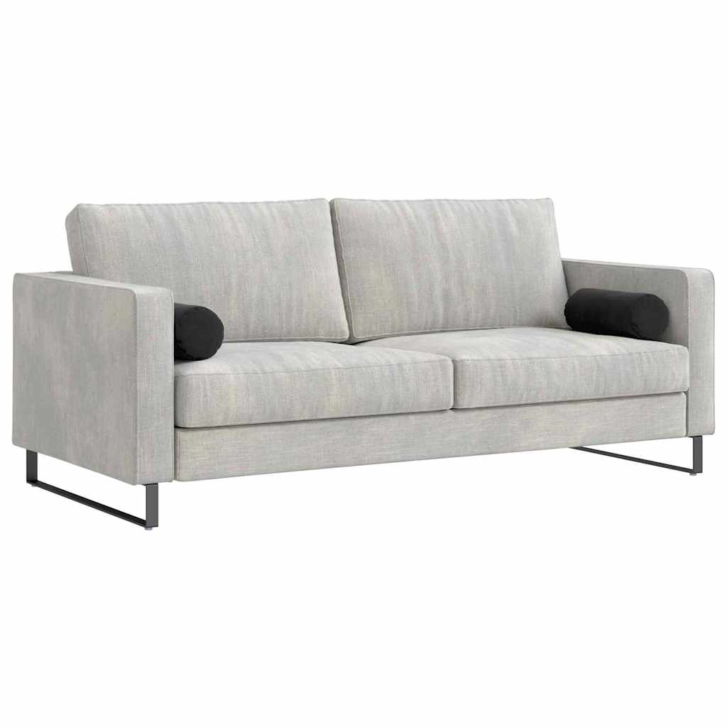 Cuscini a rullo VidaXL 2 pezzi in tessuto di corda nero ø 15 x 40 cm