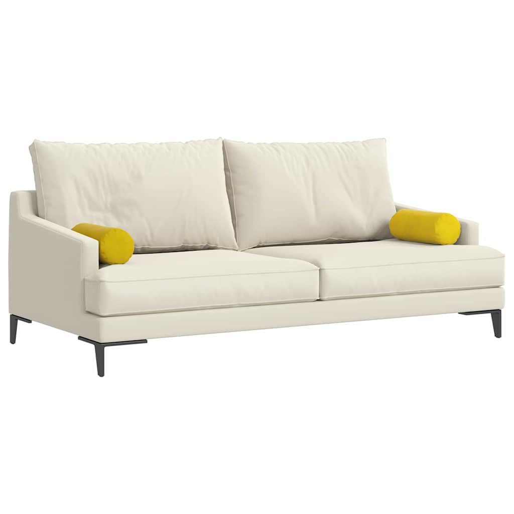Cuscini a rullo VidaXL 2 pezzi tessuto in corda giallo ø 15 x 40 cm