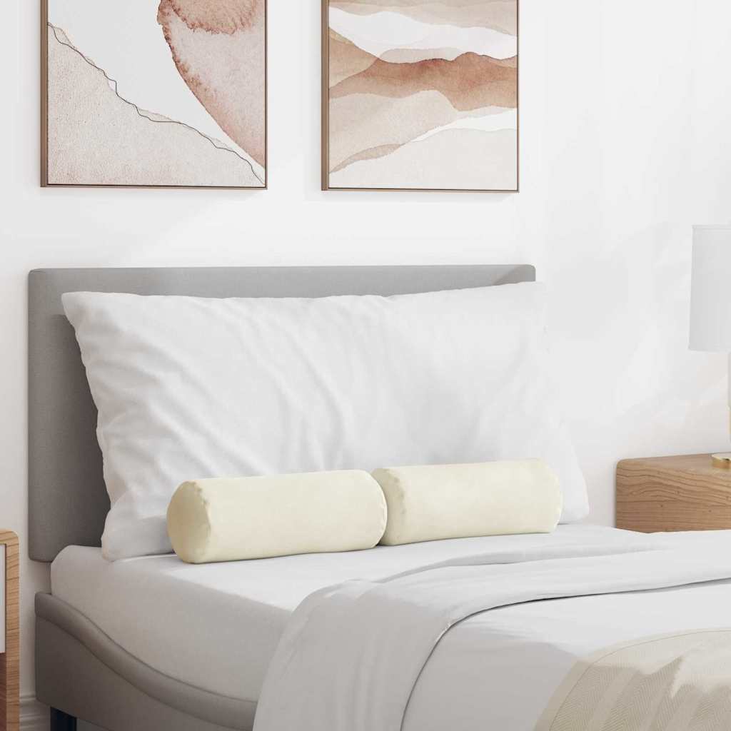 Cuscini a rullo VidaXL 2 pezzi crema ø 15 x 40 cm in tessuto di corda
