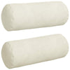 Vidaxl bolster kussens 2 stuks crème ø 15 x 40 cm cordstof
