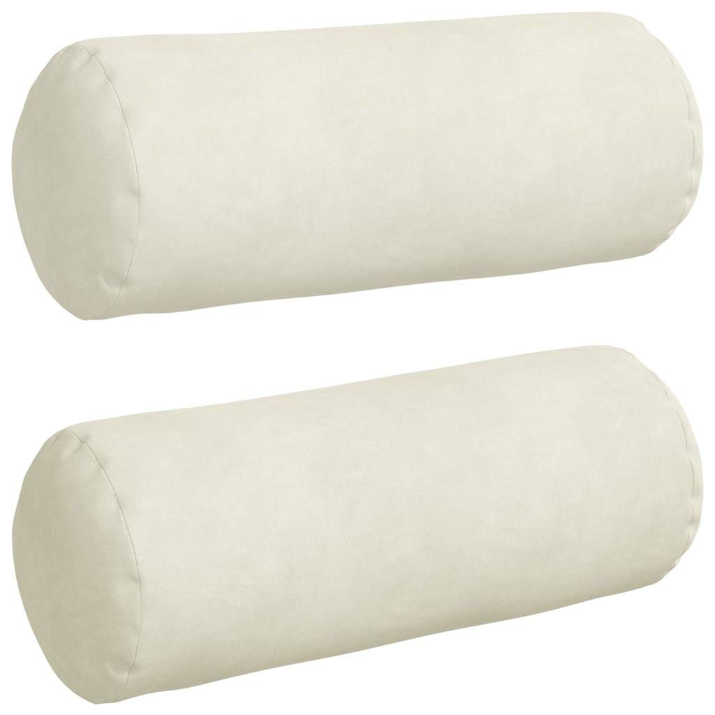 Cuscini a rullo VidaXL 2 pezzi crema ø 15 x 40 cm in tessuto di corda