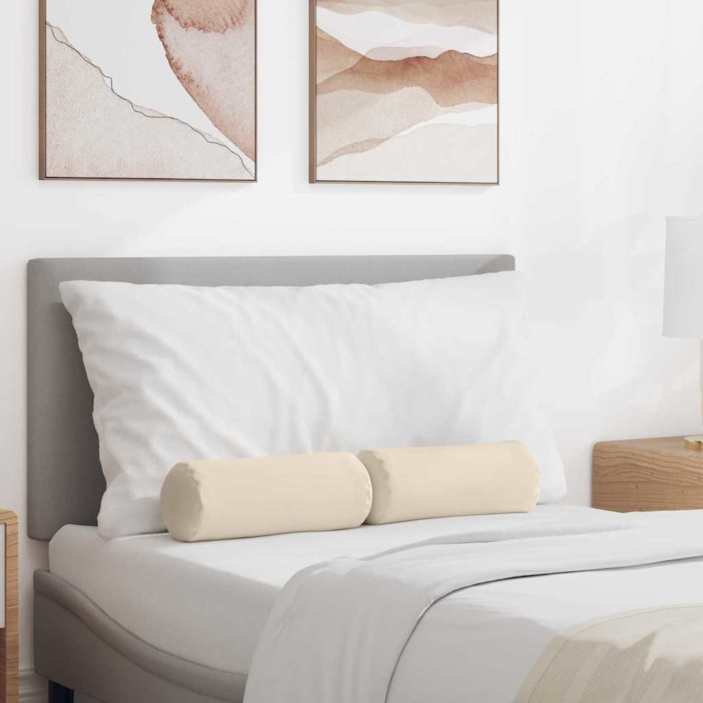 Cuscini a rullo VidaXL 2 pezzi beige ø 15 x 40 cm in tessuto microfibra