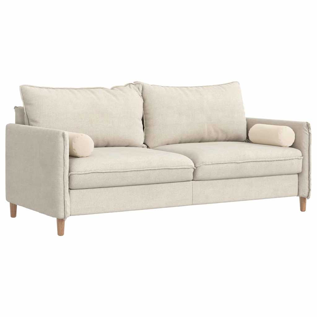 Cuscini a rullo VidaXL 2 pezzi beige ø 15 x 40 cm in tessuto microfibra