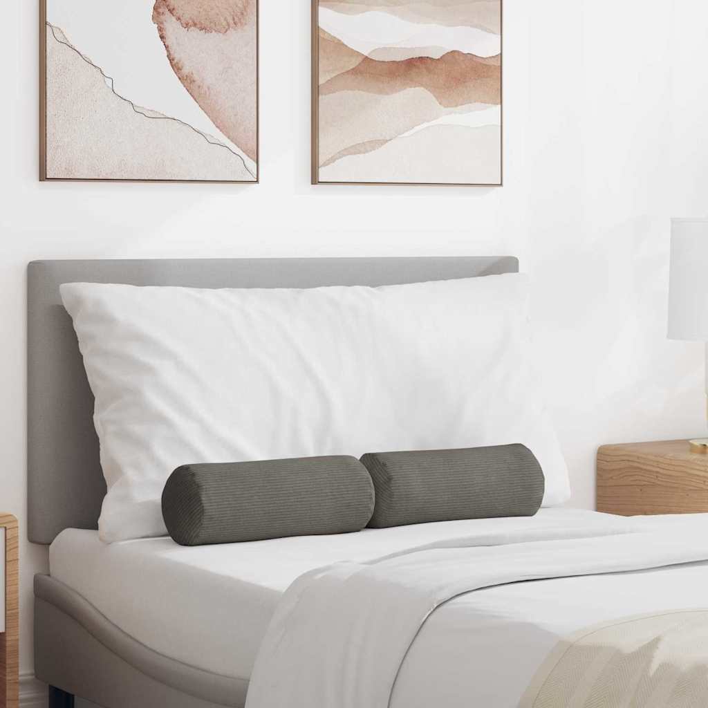 Cuscini a rullo VidaXL 2 pz grigio chiaro ø 15 x 40 cm in tessuto di cotone