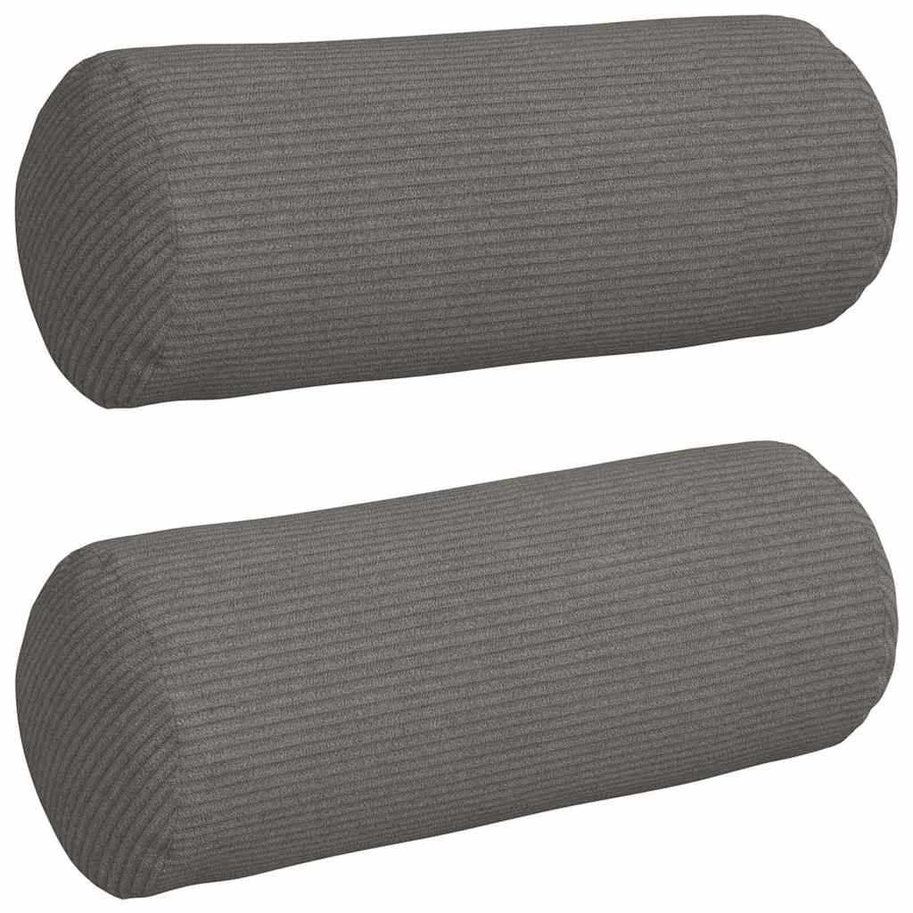 Cuscini a rullo VidaXL 2 pz grigio chiaro ø 15 x 40 cm in tessuto di cotone