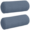 Cuscini a rullo VidaXL 2 pezzi blu ø 15 x 40 cm in tessuto di corda