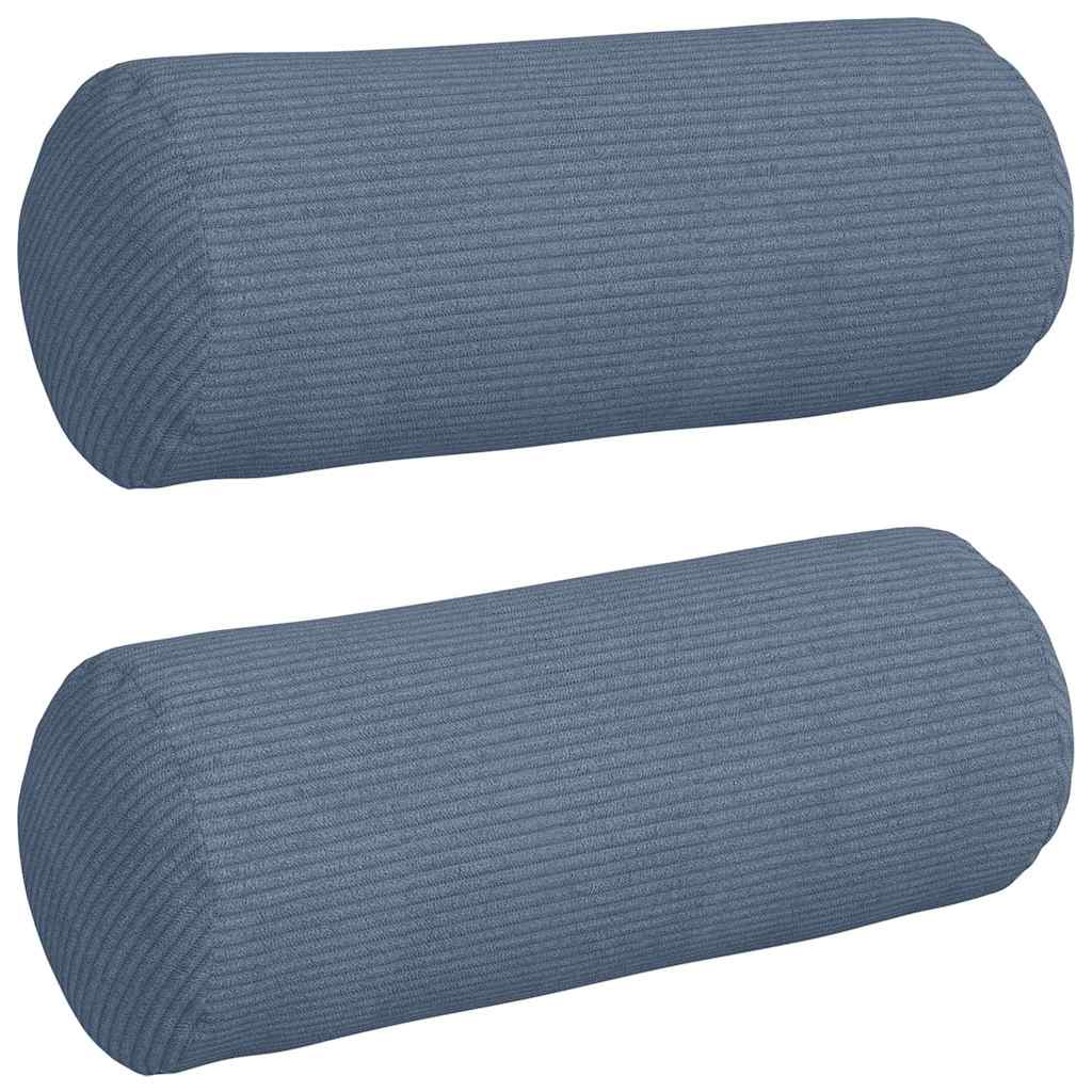Cuscini a rullo VidaXL 2 pezzi blu ø 15 x 40 cm in tessuto di corda