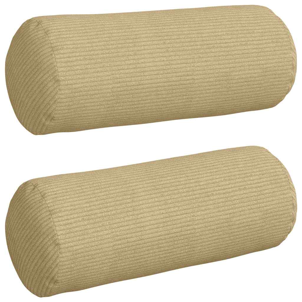 Cuscini a rullo VidaXL 2 pezzi grigio verde ø 15 x 40 cm in tessuto di corda